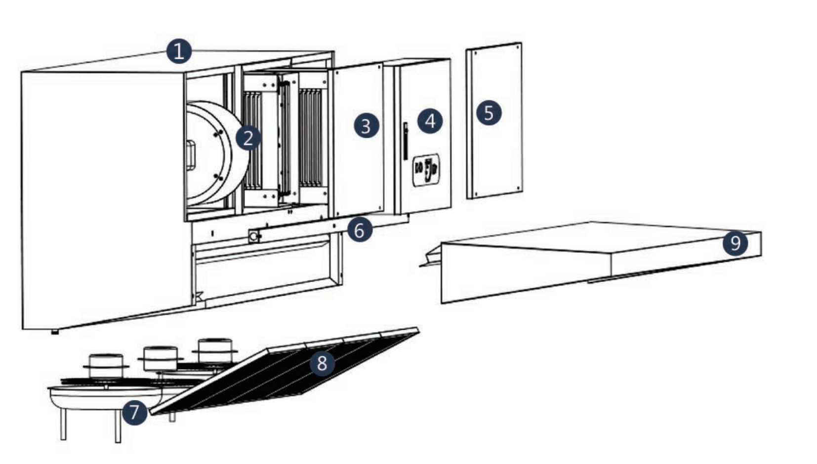 dingsi integrated air purifier system for commercial kitchen